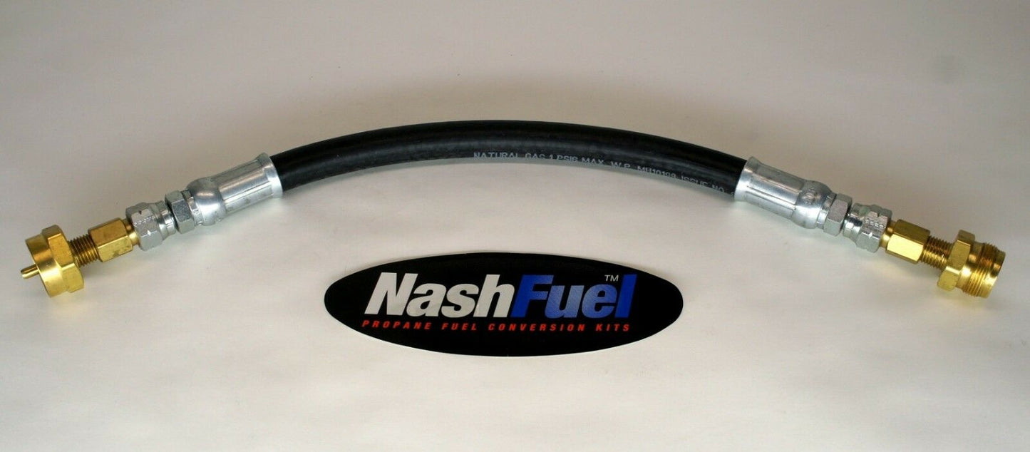2FT CRIMPED PROPANE HOSE EXTENSION ASSEMBLY FOR 1LB PROPANE TANK APPLIANCE