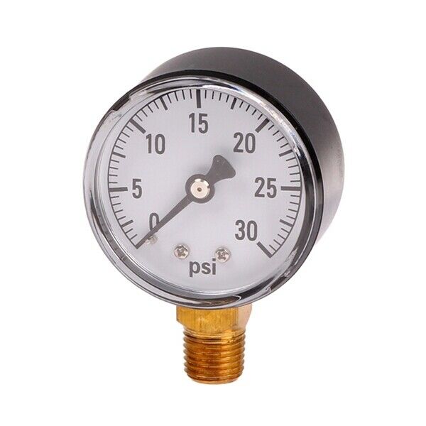 0-30psi 1/8" Male NPT Bottom Mount Pressure Gauge Propane Natural Gas Air LPG