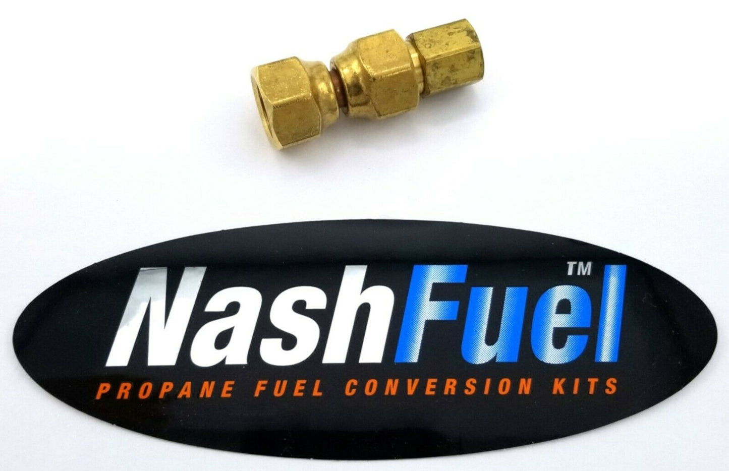Female 3/8" SAE Flare to Female 1/4" NPT Propane Natural Gas LPG Brass 45° pipe