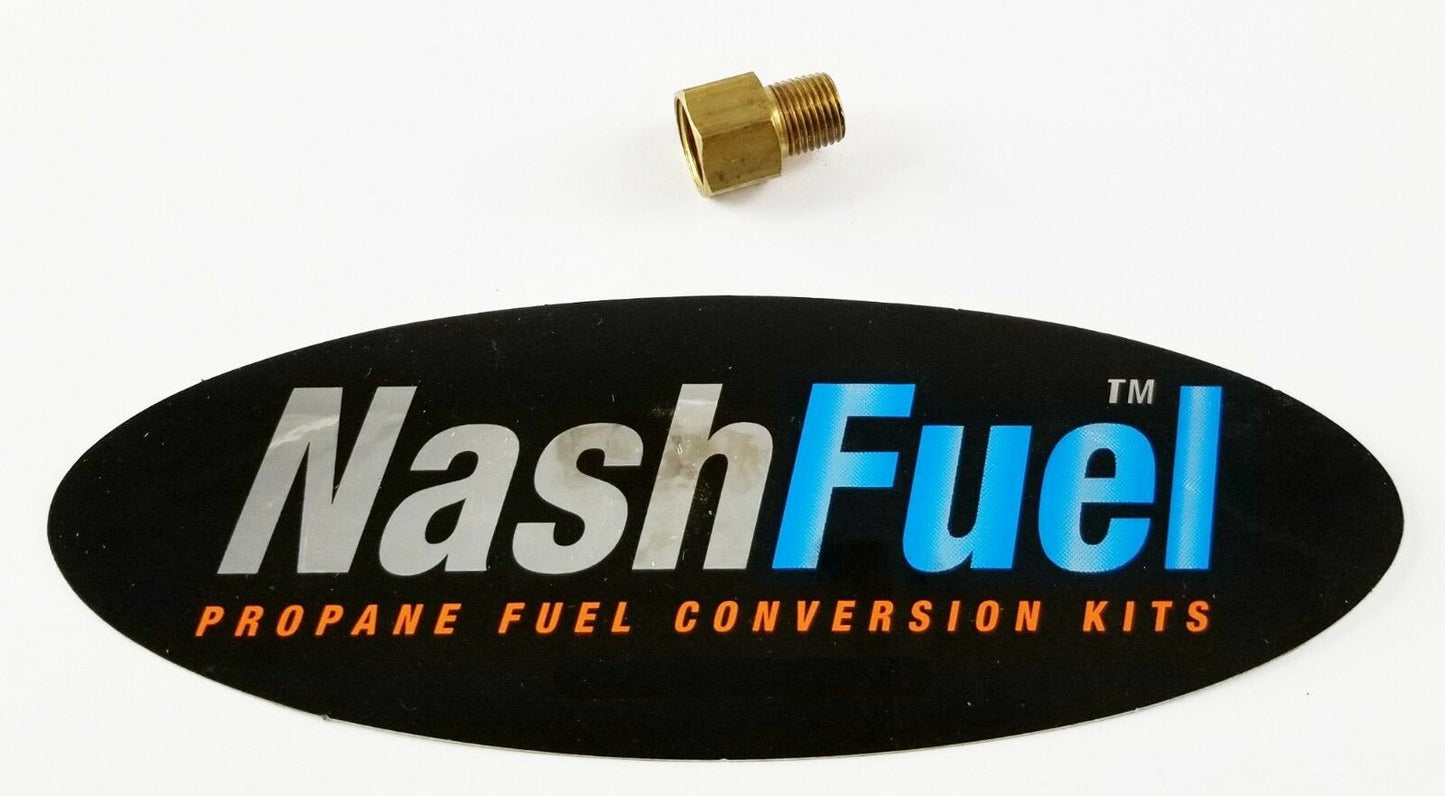 MALE 1/8" NPT - FEMALE 5/16" INVERTED FLARE PROPANE NATURAL GAS FITTING LPG PIPE