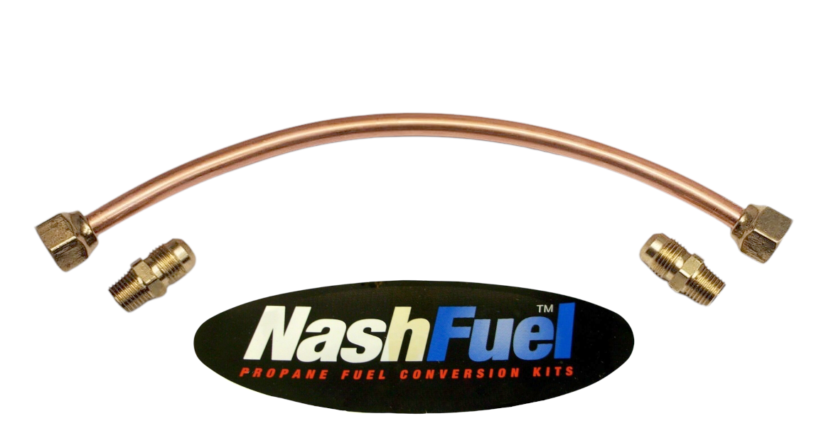 3/8" SAE Flare Copper Tubing Propane Heavy Duty Choose Length 1/4" NPT LPG