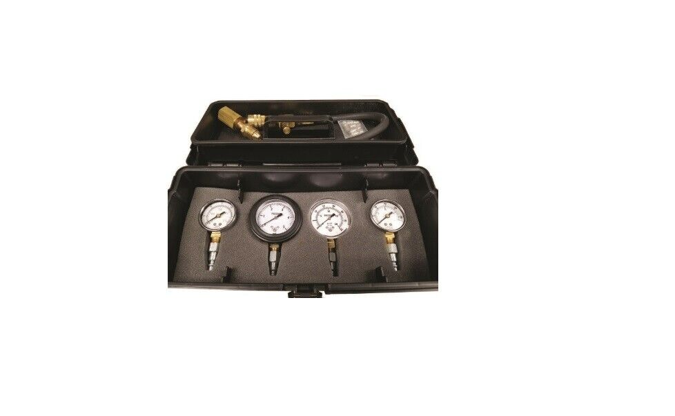 SQTG4A Type A Schrader Valve Propane Test Kit 300 PSI 30 PSI, 5 PSI - 35" WC Gauges