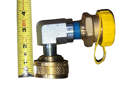 90° Propane Filler Valve Extension Adapter 1-3/4" Acme Motorhome RV Tank SHORT 4 ME574EXT