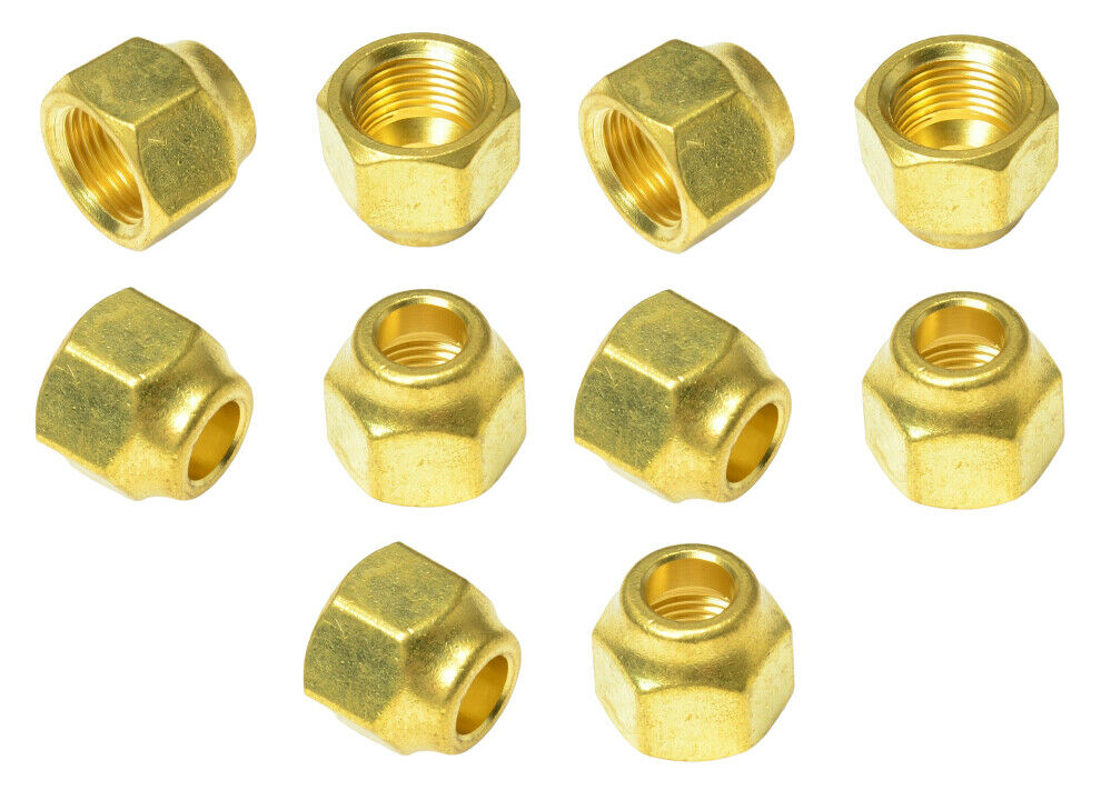 Forged Flare Nut 3/8 Tube OD Hex SAE 45 Fitting 3/8" Copper Tubing Propane LOT