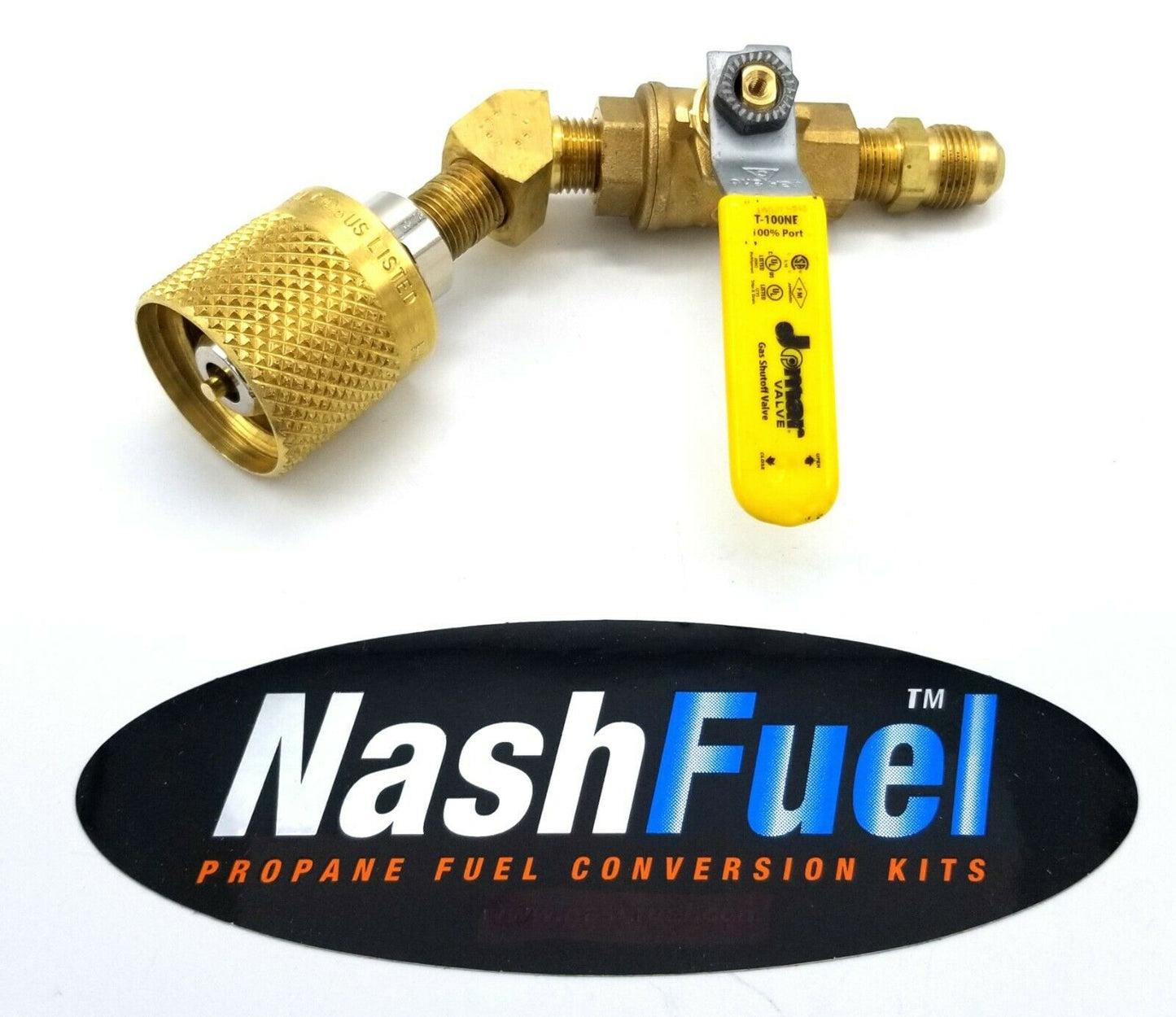 Forklift Safety Ball Valve 45 Degree Connection Adapter 1-1/4" Female 7141F LPG