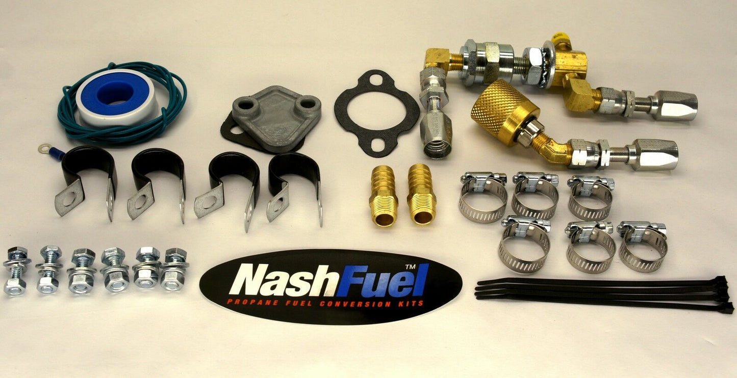 Complete Straight Propane Conversion Kit 2-7/8" Center to Center 146hp with Tank Bracket Set