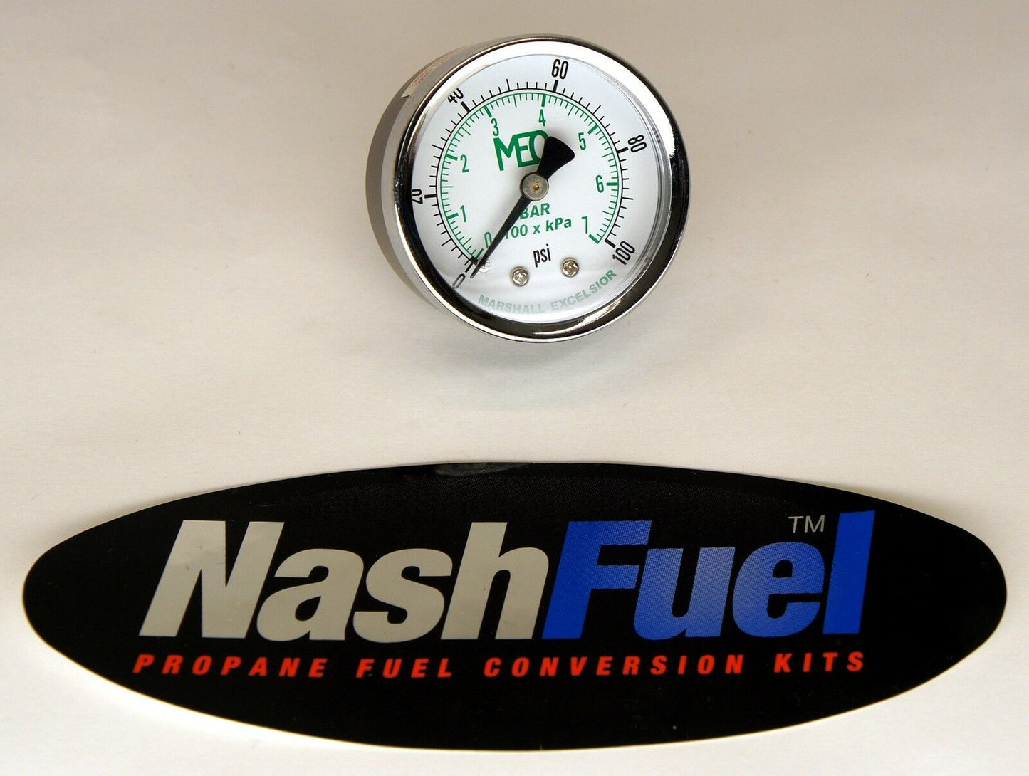 MARSHALL EXCELSIOR HIGH PRESSURE GAUGE DIAL 0-100PSI PROPANE AIR NPT COMPRESSOR