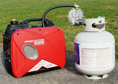 Tri-fuel Propane Natural Gas Generator Conversion Predator 2000 Inverter Green