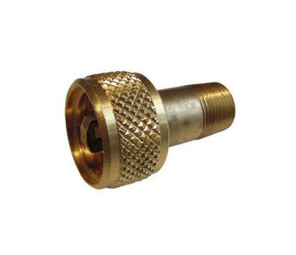 ME141 1-1/4 female acme 1/2" MPT male pipe thread brass propane vapor adapter