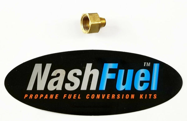 MALE 1/8" NPT - FEMALE 3/8" INVERTED FLARE PROPANE NATURAL GAS FITTING LPG PIPE