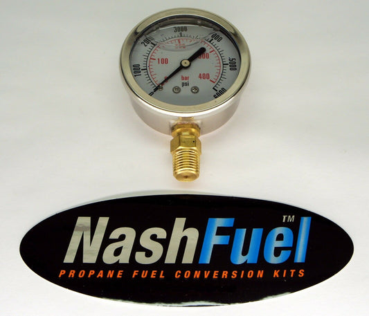 0-6000 PSI HIGH PRESSURE GAUGE DIAL CNG NATURAL GAS NPT COMPRESSED PUMP FLUID