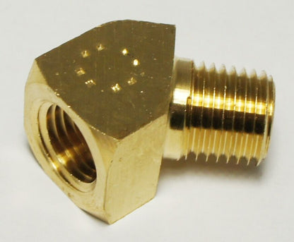 45° FEMALE 1/4" NPT TO MALE 1/4" NPT PIPE THREAD PROPANE NATURAL GAS FITTING LPG