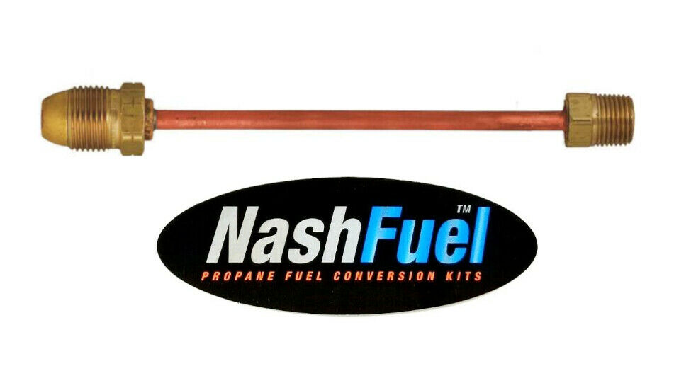 12" HOGTAIL MALE POL - 1/2" MALE NPT COPPER PROPANE TANK EXTENSION REGULATOR LPG ME1684-12