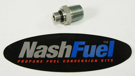3/8" MALE O-RING SAE-6 9/16-18 TO 1/2"  MALE PIPE THREAD CNG ADAPTER FITTING