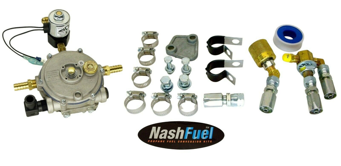 Partial Forklift Propane Lpg Conversion Kit Regulator 12v Hose Fittings Lp 100hp