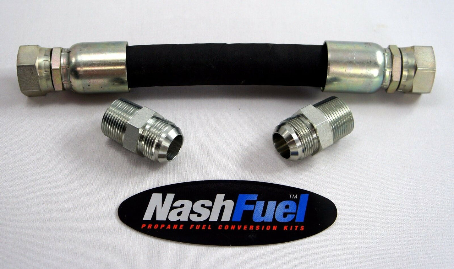 10FT CRIMPED PROPANE NATURAL GAS HOSE 1" ID 180° 180° MIXER REGULATOR 120" SKUNK