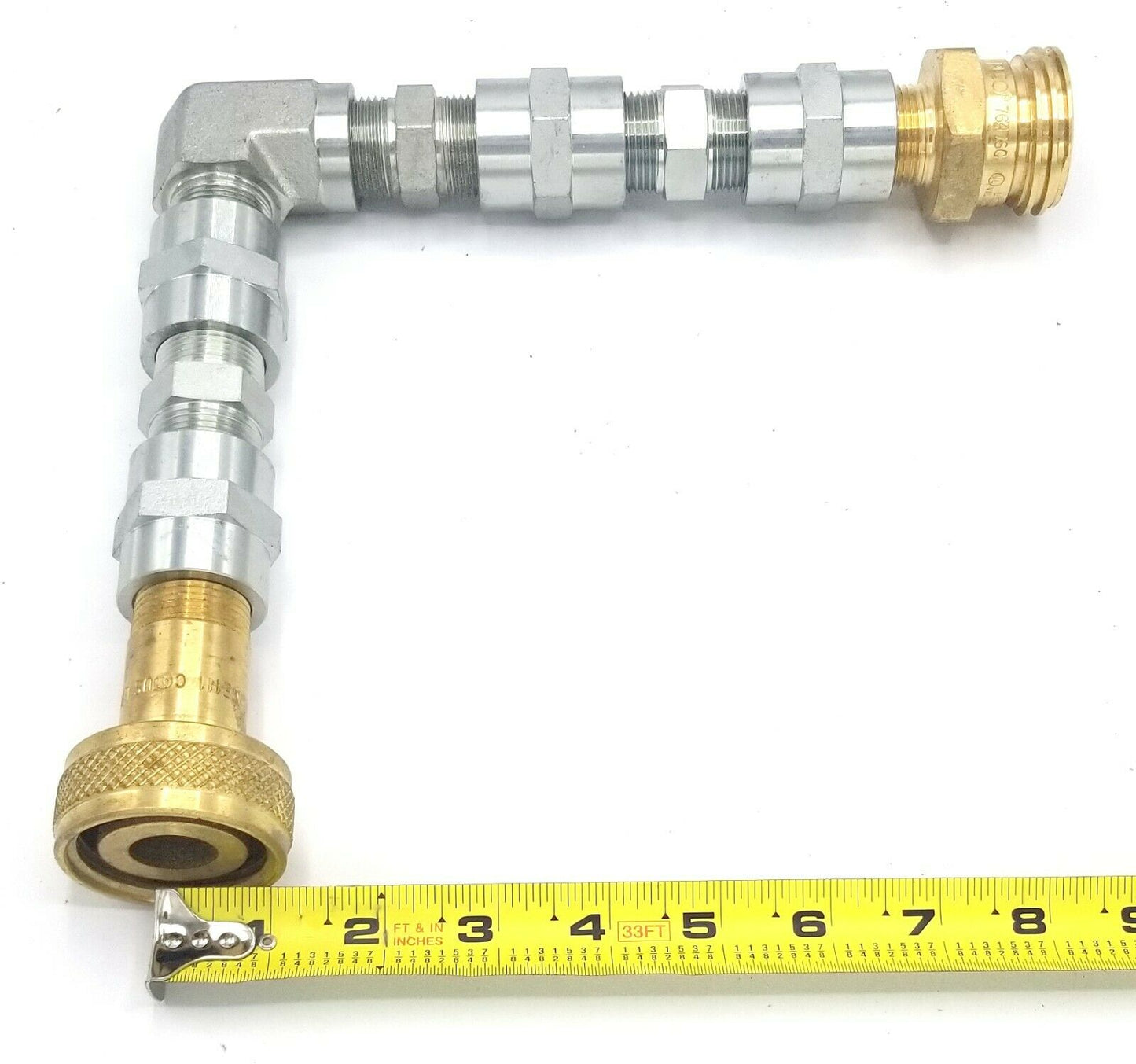 90° Propane Filler Valve Extension Adapter 1-3/4" Acme Motorhome RV Bulk Tank 7" ME574EXT
