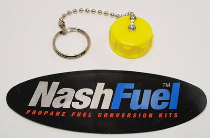 FORKLIFT PROPANE TANK SERVICE VALVE DUST CAP COVER 1-1/4" ACME TETHER CHAIN LPG