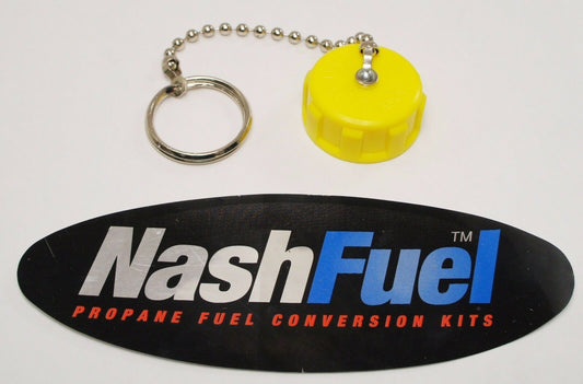FORKLIFT PROPANE TANK SERVICE VALVE DUST CAP COVER 1-1/4" ACME TETHER CHAIN LPG