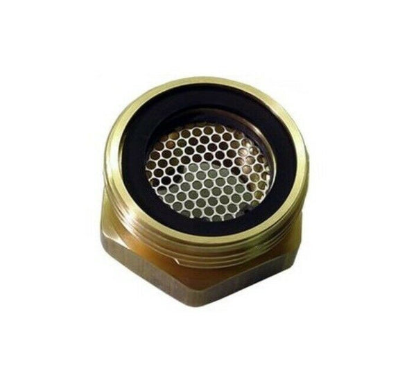 ME217A 1-3/4" Male ACME to 1-1/4" male NPT Pipe thread adapter with Screen Brass