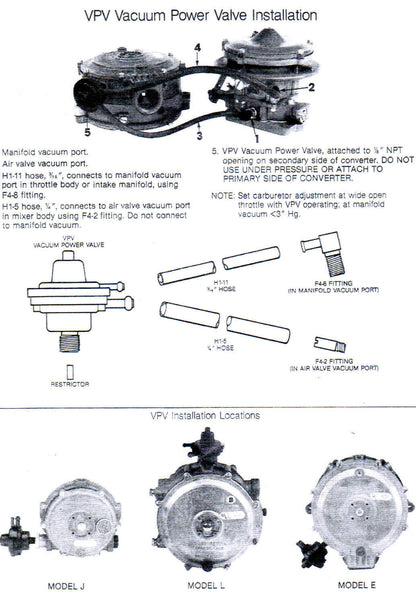 IMPCO VACUUM POWER VALVE VPV BOOST LPG RICHEN REGULATOR ROCK CRAWLER 4 CYLINDER