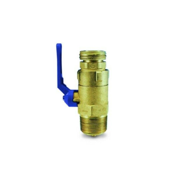 1-1/4 MPT 1-3/4 Acme Double Check Fill Valve Shut Off Straight 180° Ball Handle