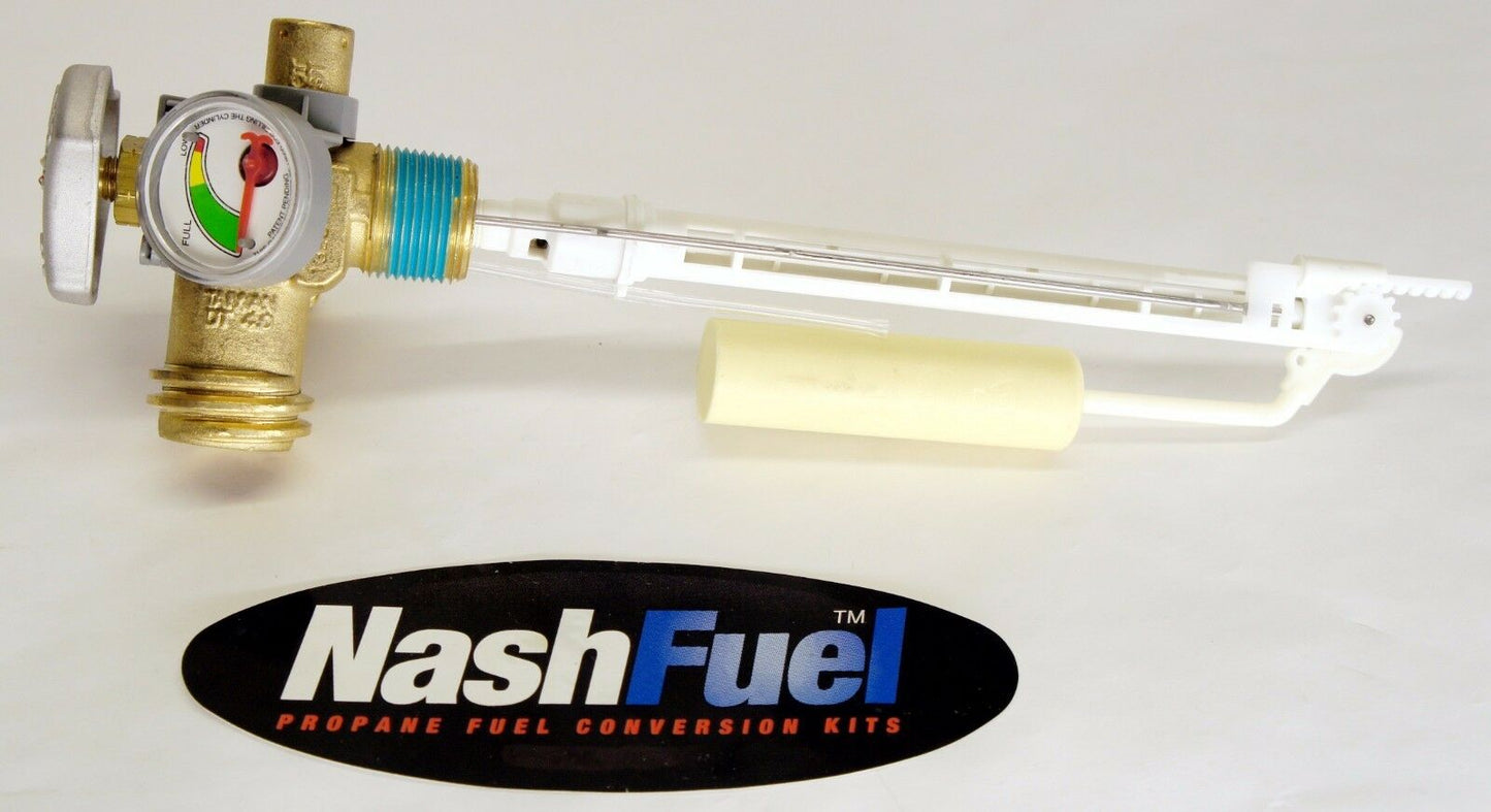 20lb Propane Grill Tank Service Valve With Gauge Coupler Opd Bbq Overfill Qcc Lp