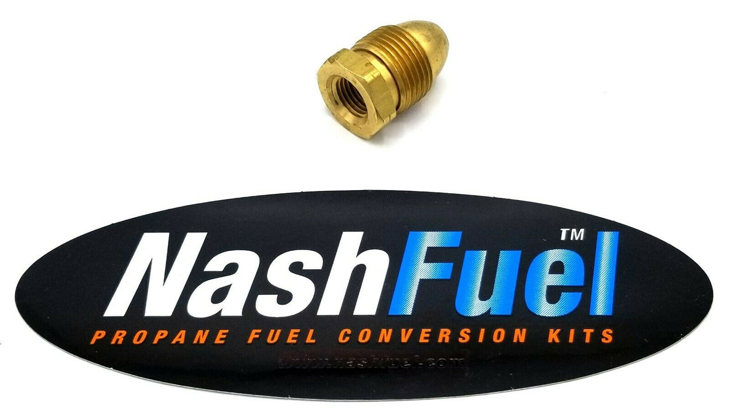 MALE POL LEFT HAND CGA-510 - FEMALE 1/4" NPT FPT PROPANE ADAPTER FULL FLOW BRASS ME351