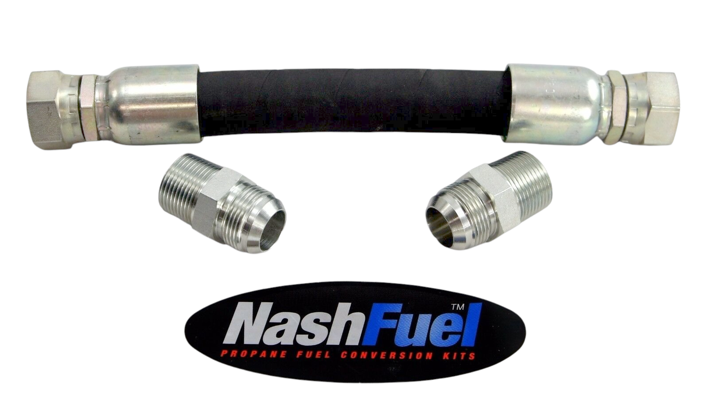 1" Crimped Low Pressure Propane Natural Gas Supply Hose Assembly Vapor 1" NPT