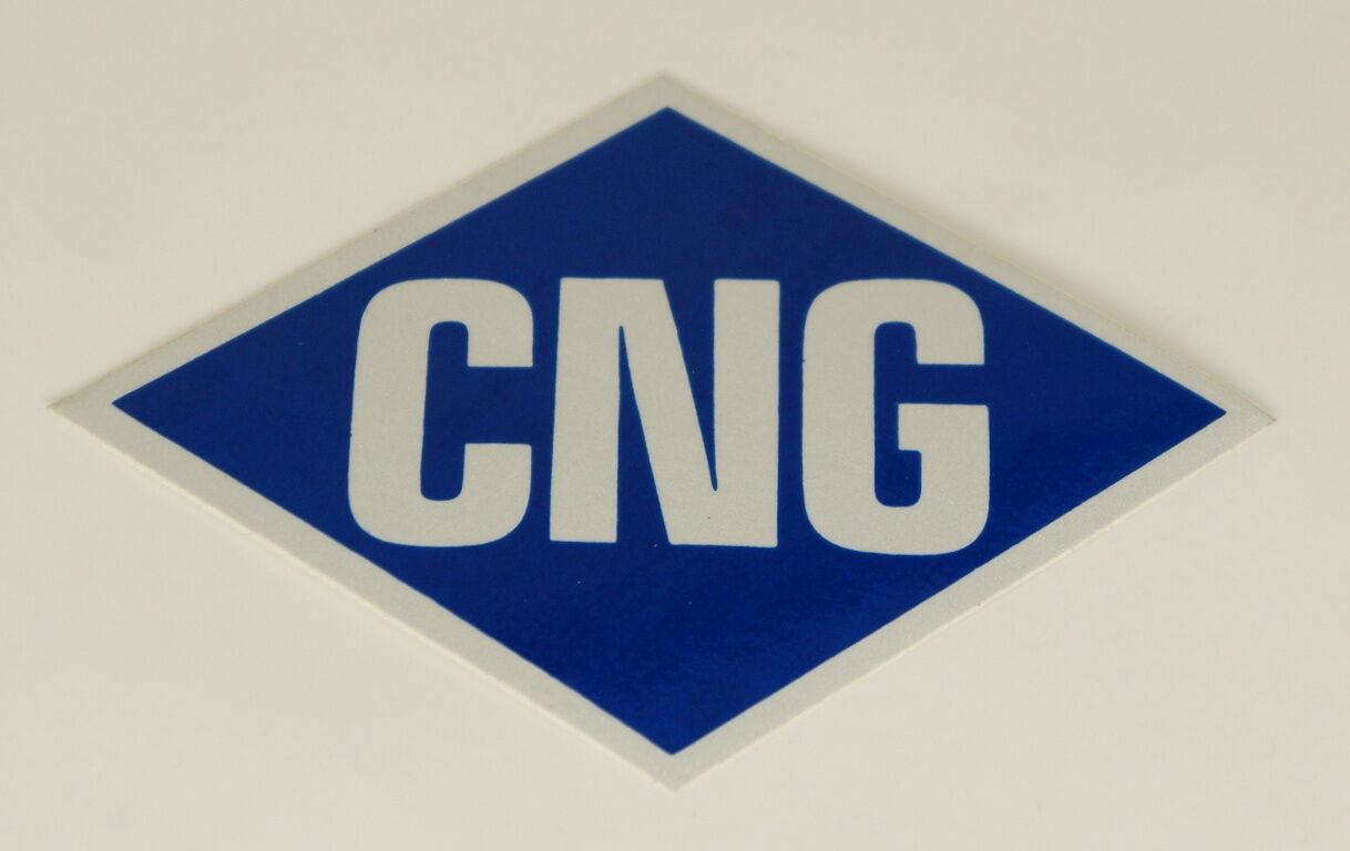 CNG DECAL LABEL STICKER EMBLEM SAFETY SAFE WARNING COMPRESSED NATURAL GAS IMPCO
