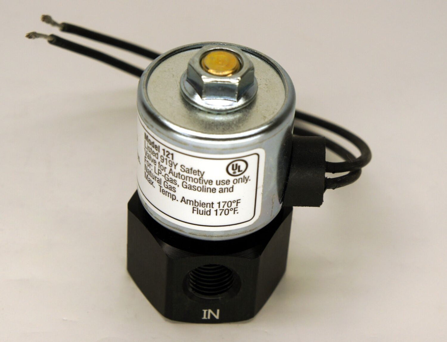 AFC-121 A121 PROPANE 12 VOLT FUELOCK, LOCK OFF VALVE 180 DEGREE LOCKOFF LPG LIQUID VAPOR GAS
