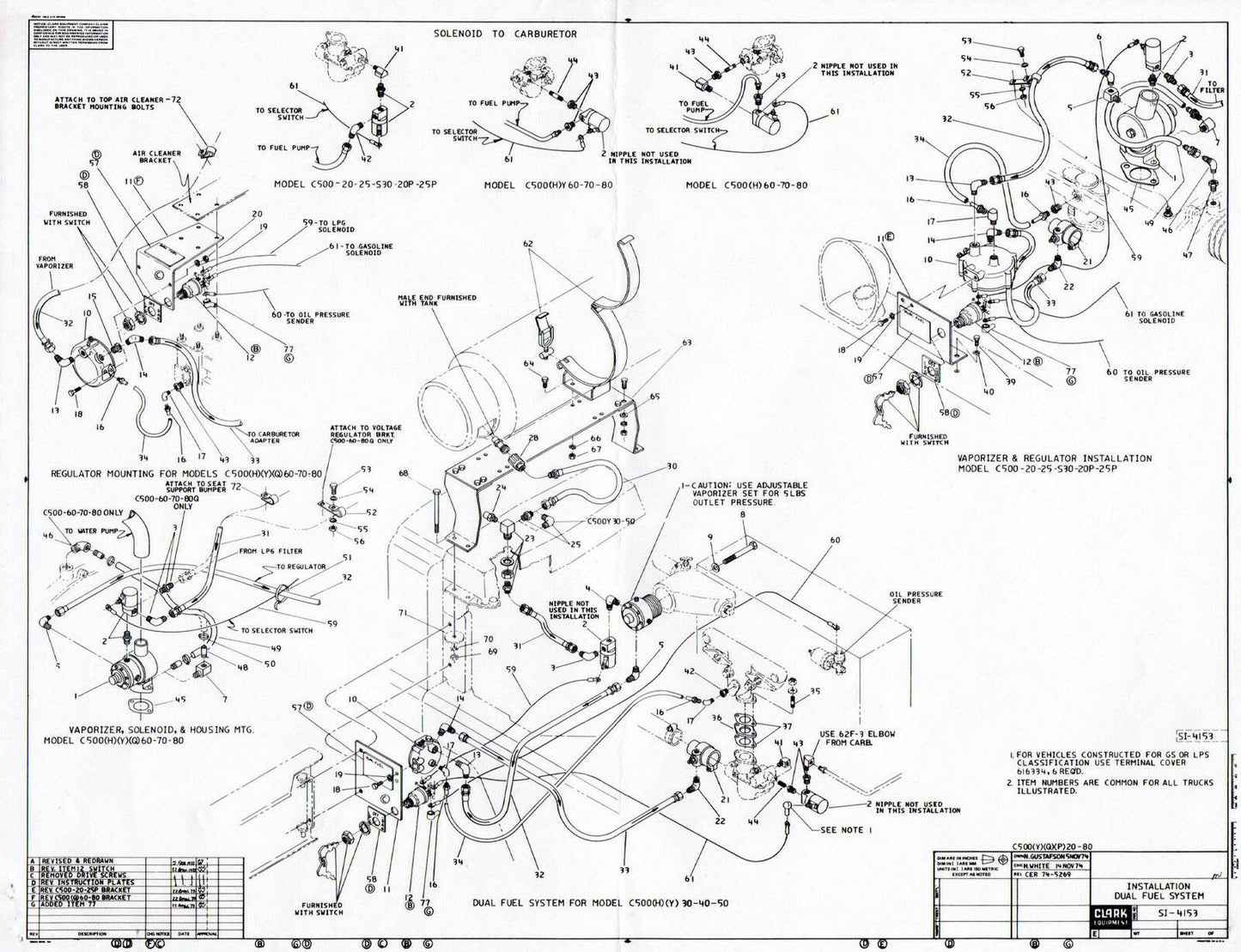 2345260 2346845 2347423 CLARK C500 DUAL FUEL BEAM SECONDARY REGULATOR 202ABP BP