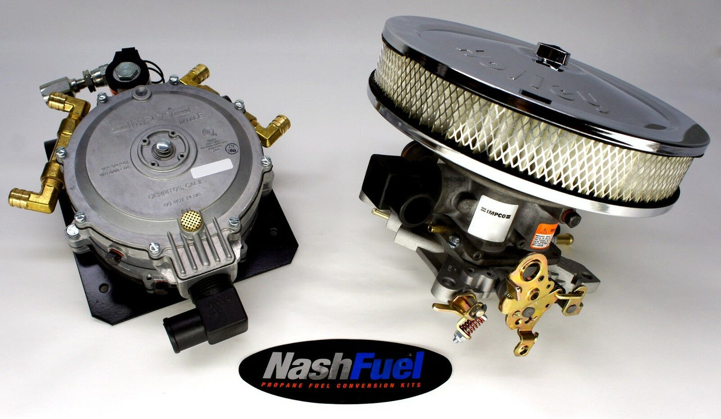 COMPLETE V8 PROPANE KIT 4 BARREL THROTTLE PLATE 350 383 454 5.7 7.4 SNORKEL KN