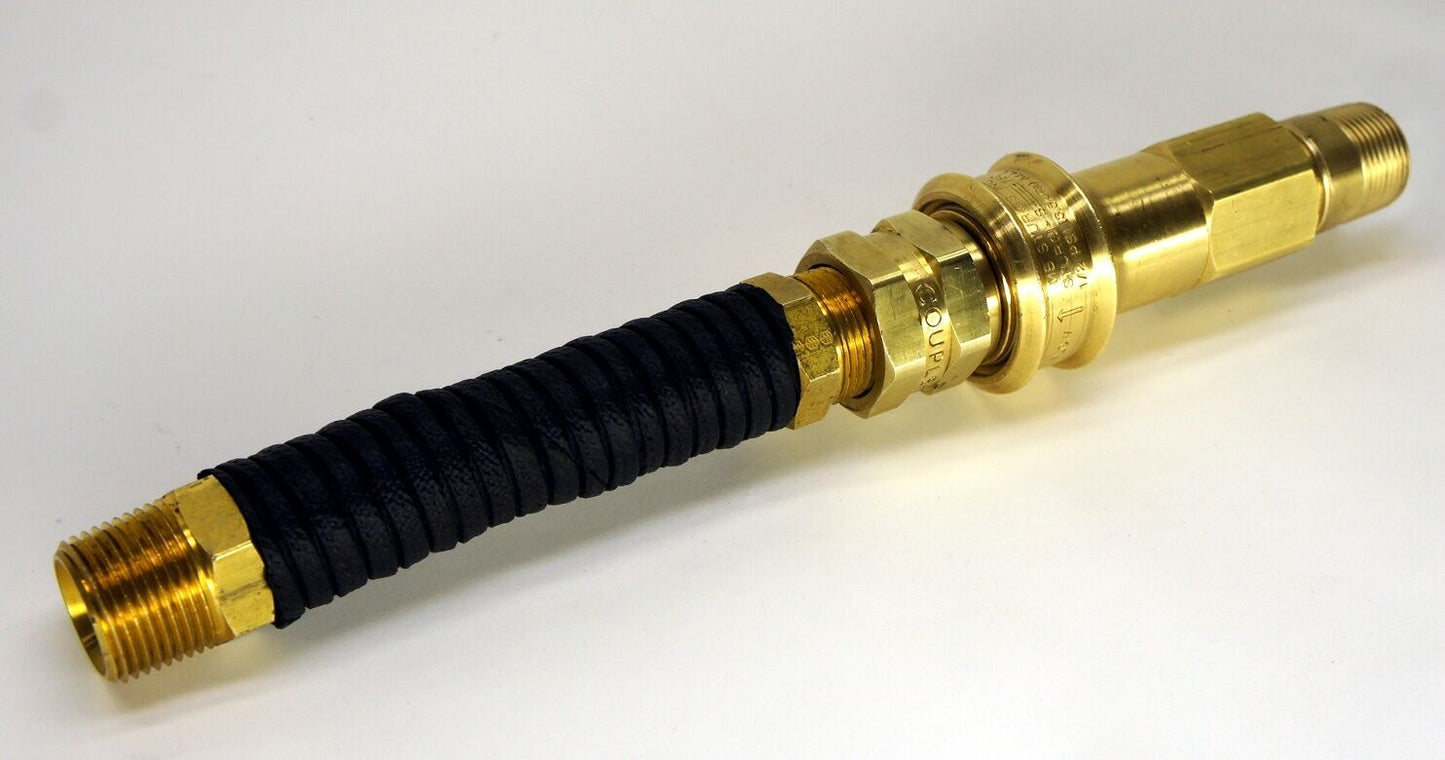 6FT 3/4" LOW PRESSURE NATURAL GAS OR PROPANE QUICK DISCONNECT CLAMP SUPPLY LINE