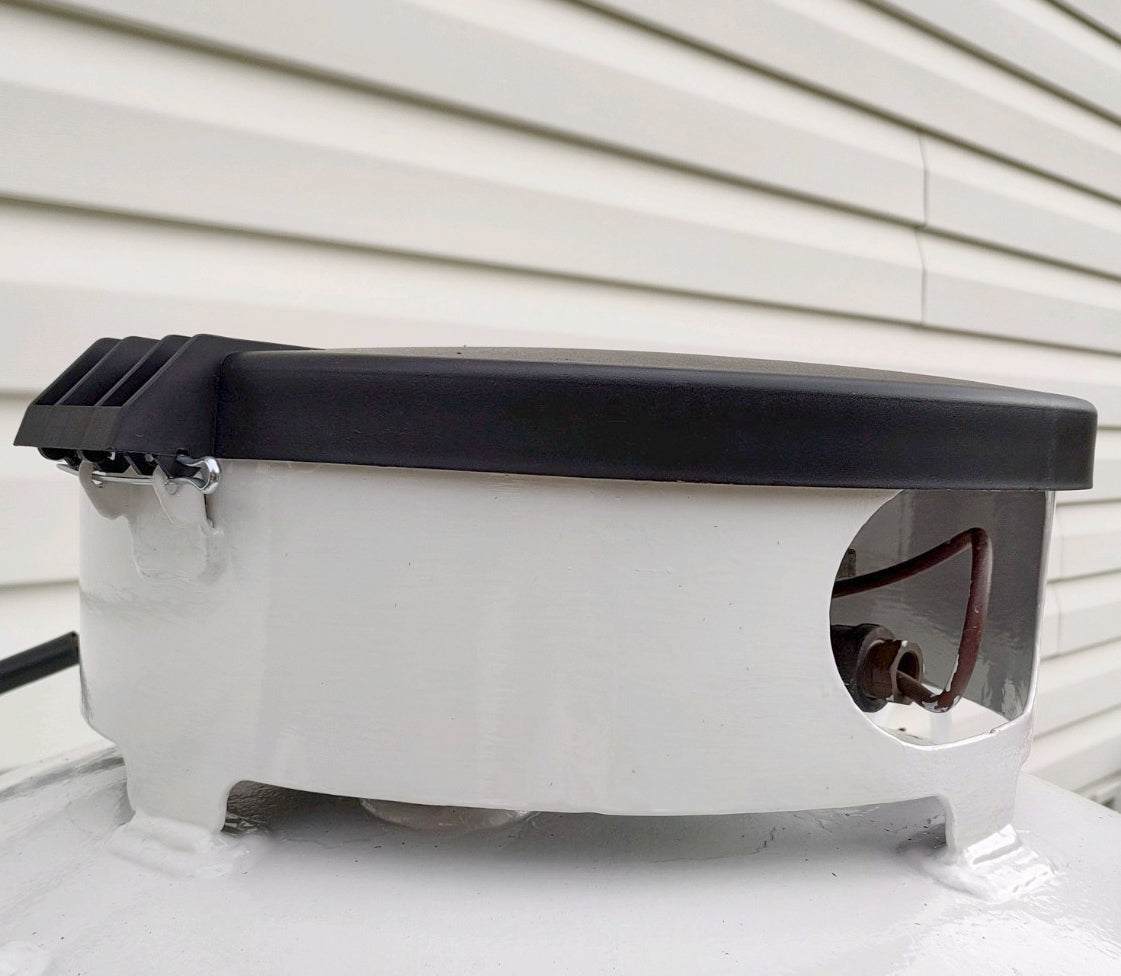 200lb / 420lb Propane Tank Lid 16" Diameter Cover Top Above Ground Black Plastic