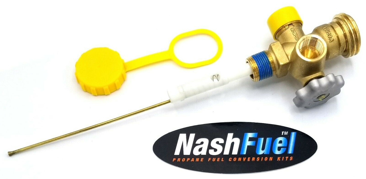 100LB PROPANE VAPOR TANK SERVICE MULTI-VALVE COUPLER BBQ POL 100 LB GRILL HEATER PV1000MV